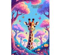 Academic Diary Week To View A5: Small - Giraffe - With Notes Page To Do List - Horizontal Layout - Organiser July to July 13 Month - Planner Notebook ... - Soft Cover Non Spiral Bound - No Ringbound.
