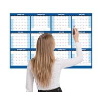 Academic Task Planner - 2026 Calendar for Cleaning Exercise | Coated Paper with 86x61cm Size, Lightweight 130g Build, Double-Sided Horizontal Vertical Layout, Includes 10 Stickers