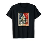 Académie Confucius Scholar de la Sagesse Ancienne T-Shirt Graphique avec Valeur