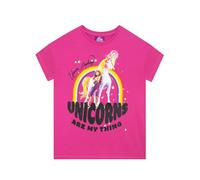 Académie De La Licorne T-Shirt Fille | T-Shirts à Manches Courtes pour Filles | Licorne Fille Tee Shirt | Rose 10-11 Ans