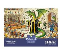 Académie des Chevaliers Tueurs de Dragons Puzzle en Bois Imperméable Puzzles De 1000 Pièces pour Adultes Impossible Jeux De Stimulants