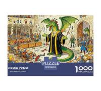 Académie des Chevaliers Tueurs de Dragons Puzzle en Bois Imperméable Puzzles De 1000 Pièces pour Adultes Cadeaux Impossible Jeux Éducatifs