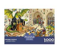 Académie des Chevaliers Tueurs de Dragons Puzzle en Bois Imperméable Puzzles De 1000 Pièces pour Adultes Cadeaux Coloré Jeux Éducatifs