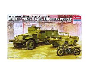 ACADEMY M3 U.S. Half Track & 1/4t Amphibian Véhicule 1:72