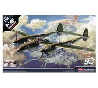 Academy-P-38F Lightning Avion Kit de Maquette en Plastique, ACA12208, Coloris Assortis