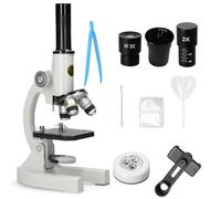 ACAGALA 64X-2400X Microscope optique monoculaire pour enfants Science Biologie expérimentale Microscope pédagogique Cadeaux d'anniversaire pour enfants