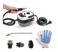 ACAGALA Nettoyeur à vapeur portable 2500 W - Nettoyeur à vapeur haute température avec têtes de brosse et gants pour meubles de cuisine, salle de bain, voiture