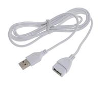 Acahhotxx Câble d'extension USB de type A mâle vers femelle de 1,5 m, câble de charge USB pour ventilateur de plafond USB, lampe LED, cordon d'extension USB, blanc