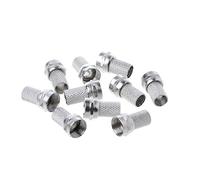 Acahhotxx Lot de 10 connecteurs F 75-5 F à visser pour antenne satellite RG6 Câble coaxial TW Connecteur anti-poussière Protection Prise de sécurité Adaptateur Prise de câble coaxial Cordon de soudure