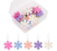 Acahhotxx Lot de 20 enfile-aiguilles en forme de fleur pour machine à coudre à la main, outil de broderie à petit chas, kit simple d'inserteur, changeur de fil automatique