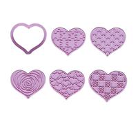 Acahhotxx Lot de 6 emporte-pièces en plastique pour la Saint-Valentin en forme de cœur