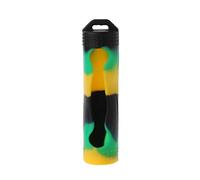 Acahhotxx Silicone 18650 pour étui peau enveloppant manchon antidérapant piles sac de protection pochette pochette support boîte support support étagère rangement conteneur pack housse sac