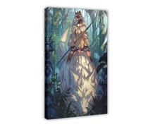 acalur Impression sur toile japonaise Hayao Miyazaki Princesse Mononoke (35) - Décoration murale pour salon, chambre à coucher - 30 x 45 cm