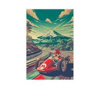 acalur Mario Kart Poster sur toile rétro japonais pour chambre à coucher, bureau, chambre, cadeau 30 x 45 cm