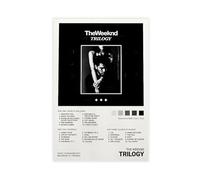 acalur The Poster Weeknd Trilogie Album de musique Impression sur toile Décoration murale pour salon, chambre à coucher 20 x 30 cm
