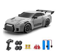 ACAMMZAR Voiture Télécommandée Drift, 1:24 20KM/H 4WD Voiture Télécommandée Tout Terrain Enfant Adulte, RC Drift Car pour Les Garcon de 5 6 7 8 9 10 Ans, avec lumières LED, Deux Piles