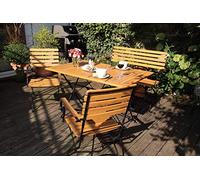 acamp Lindau 57434 Ensemble de meubles de jardin 2 fauteuils pliants 1 banc pliant 57435 1 table 57436 125 x 75 cm