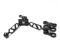 ACAMPTAR - Lampe de plongée en Alliage d'aluminium - Double Boule articulée - Bras articulé et 2 Papillons - Fixation Pince pour Appareil Photo sous-Marine