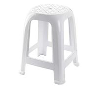 Acan Tabouret en Plastique Blanc Minimaliste pour Salle de Bain, Cuisine, etc. 37 x 37 x 46,5 cm