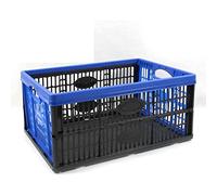 Acan Tontarelli - Boîte plastique pliable de 23,6 x 47,5 x 35 cm voile de couleur bleue de 32 litres. Récipient en plastique pliable,
