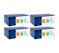 ACAN Tradineur Bodega Lot de 4 boîtes de 6 verres, capacité de 345 ml, fabriqué en verre résistant, passe au lave-vaisselle, dimensions approximatives : diamètre 8,5 x 9 cm, 24 unités au total.