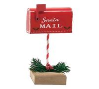 Acan Tradineur Boîte aux lettres lumineuse de Noël en cuivre et plastique Décoration de Noël 19 x 10 x 8 cm Modèle Assortiment