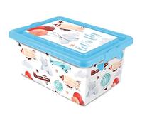 Acan Tradineur - Boîte de rangement - Design Lets Fly - Capacité de 13 litres - Fabriquée en Espagne - Conteneur pour ranger livres, vêtements, couvertures.