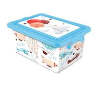 Acan Tradineur - Boîte de rangement - Design Lets Fly - Capacité de 7,5 litres - Fabriquée en Espagne - Conteneur pour ranger livres, vêtements, couvertures