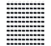 Acan Tradineur Lot de 100 pinces à papier avec bras pliables en acier pour documents et feuilles Noir 19 mm