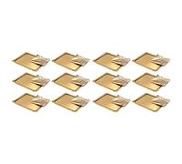 Acan Tradineur Lot de 12 plateaux rectangulaires pour fêtes ou célébrations 22 x 28 cm Doré