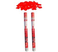 Acan Tradineur Lot de 2 canons à confettis à air comprimé, Popper, Cracker de confettis, anniversaire, mariage, fête, célébration (60 cm)