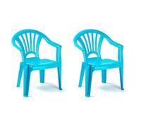 Acan Tradineur - Lot de 2 chaises pour enfants modèle Tipi - Fabriquées en Espagne, légères et faciles à transporter, idéales pour jouer, lire et dessiner - Bleu clair 50 x 35 x 28 cm