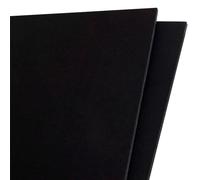 Acan Tradineur Lot de 2 feuilles de carton plume, épaisseur 5 mm, travaux manuels, support pour présentations, maquettes, base à carreaux, décoration (Noir, 50 x 70 cm)