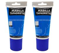 Acan Tradineur Lot de 2 tubes de mastic anti-fissures, réparation de trous, utilisation intérieure, maçonnerie, bricolage - 150 g