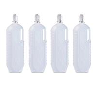 Acan Tradineur - Lot de 4 bouteilles en plastique avec anse - Disponible avec bouchon à pression et anse - En plastique (PP) - 35 x 8,5 x 11 cm - 2 litres