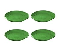 Acan Tradineur Lot de 4 soucoupes rondes en plastique pour pots de fleurs de 50/60 cm Méditerranée Vert