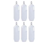 Acan Tradineur - Lot de 6 bouteilles en plastique avec anse - Disponible avec bouchon à pression et anse - En plastique (PP) - 35 x 8,5 x 11 cm - 2 litres