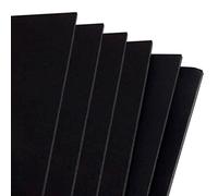 Acan Tradineur Lot de 6 feuilles de carton plume adhésives, épaisseur 5 mm, travaux manuels, support pour présentations, maquettes, base à carreaux (noir, 50 x 70 cm)