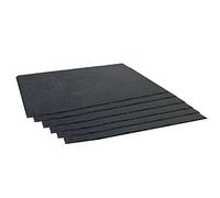 Acan Tradineur Lot de 6 plateaux rectangulaires en ardoise, chant, rustique, assiettes pour hôtellerie, service et dégustation, planche en pierre naturelle pour servir des apéritifs, 40 x 20 cm