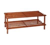 Acan Tradineur - Meuble à chaussures en bois - 2 niveaux - Meuble fabriqué en bois - Étagère multifonction - Support pour chaussures deux niveaux, couloir, entrée - 29 x 63 x 26 cm - Couleur merisier.