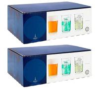 Acan Tradineur - Pack de 2 boîtes de 6 verres modèle Bodega - 34,5 abriqué en verre résistant - Passe au lave-vaisselle - 12 pièces au total