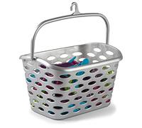 Acan Tradineur Panier à linge avec pince en plastique Argenté 21 x 26 x 15 cm