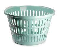 Acan Tradineur - Panier à linge rond en plastique - Panier à linge rond - Disponible en 6 couleurs au choix - Ø 45 x 28 cm - Vert pastel