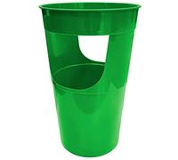 Acan Tradineur Porte-parapluie en plastique, forme ronde, idéal aussi bien pour la maison que pour les espaces publics, Ø 28 x 50 cm, vert