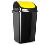 Acan Tradineur Poubelle à Couvercle Basculant pour Recyclage Plastique 50 Litres Recyclage Plastique/Métal 68,5 x 40 x 35 cm
