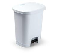 Acan Tradineur Poubelle à Pédale Plastique 8 Litres Blanc 30 x 25 x 21 cm