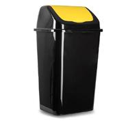Acan Tradineur Poubelle de recyclage avec couvercle basculant en plastique, capacité 30 litres, recyclage pour plastique/métal, 59 x 40 x 33 cm
