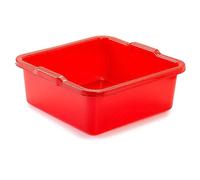 ACAN Tradineur - Seau, Baril, Baignoire Multiusages - Fabriqué en plastique - Produit et Ustensile de Nettoyage - Forme Carrée - Capacité de 11 litres - 14x36x35 cm - Couleur Rouge