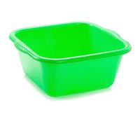 ACAN Tradineur - Seau, Baril, Baignoire Multiusages - Fabriqué en plastique - Produit et Ustensile de Nettoyage - Forme Carrée - Capacité de 15 litres - 48 x 47 x 19 cm - Couleur Vert