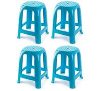 Acan Tradineur - Tabouret en plastique - Fabriqué en Espagne pour la maison ou le travail - 46,2 x 36,5 x 37 cm - Couleur Bleu (4 Unités)